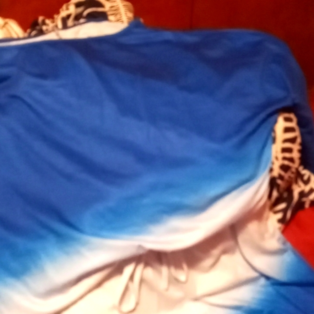Blue white outfit